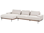 Corner Sofa MARIFERD Fabric Light Beige 3 Seater Right Hand