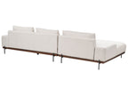 Corner Sofa MARIFERD Fabric Light Beige 3 Seater Right Hand