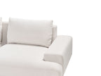 Corner Sofa MARIFERD Fabric Light Beige 3 Seater Right Hand