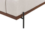 Corner Sofa MARIFERD Fabric Light Beige 3 Seater Right Hand