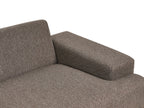 Left Hand Fabric Corner Sofa Brown MARIFERD