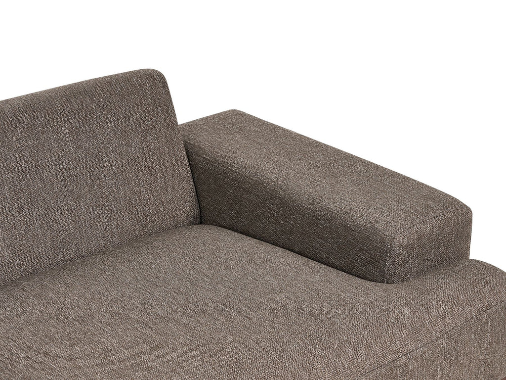 Corner Sofa MARIFERD Fabric Brown 3 Seater Right Hand