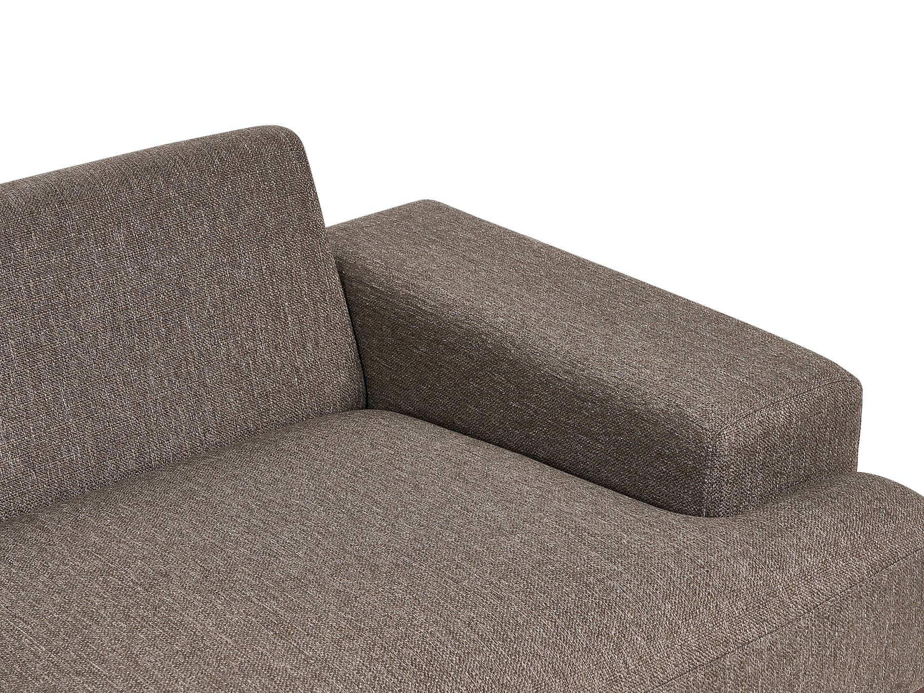 Corner Sofa MARIFERD Fabric Brown 3 Seater Right Hand