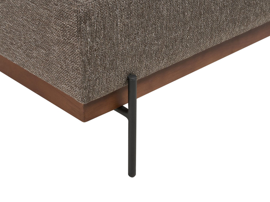 Corner Sofa MARIFERD Fabric Brown 3 Seater Right Hand