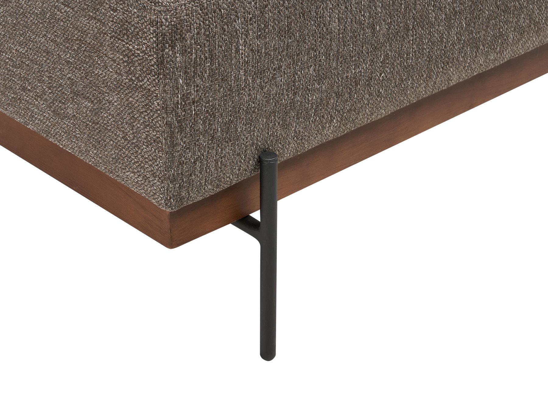 Corner Sofa MARIFERD Fabric Brown 3 Seater Right Hand