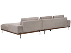 Corner Sofa MARIFERD Fabric Light Brown 3 Seater Left Hand
