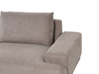 Corner Sofa MARIFERD Fabric Light Brown 3 Seater Left Hand