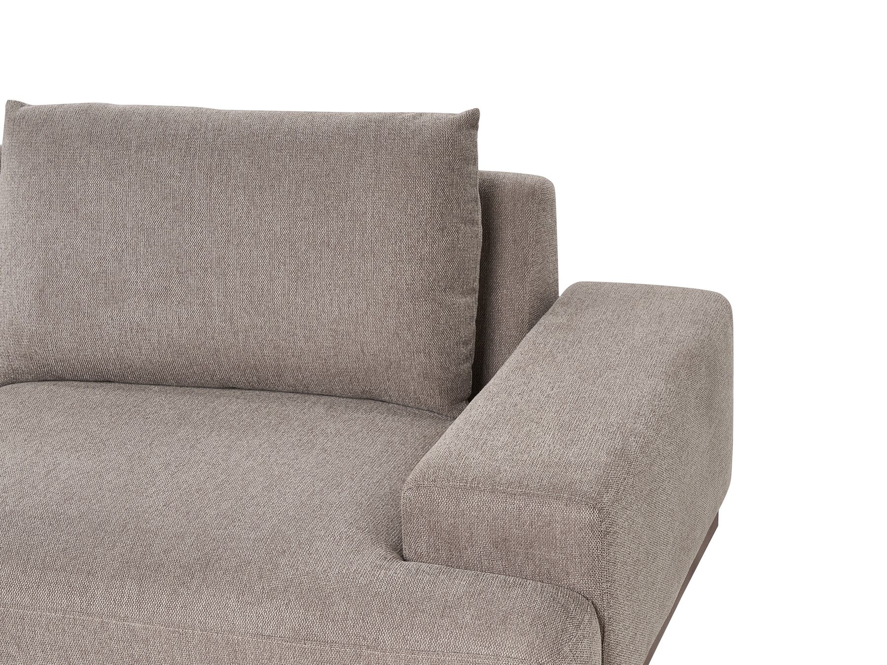 Corner Sofa MARIFERD Fabric Light Brown 3 Seater Left Hand