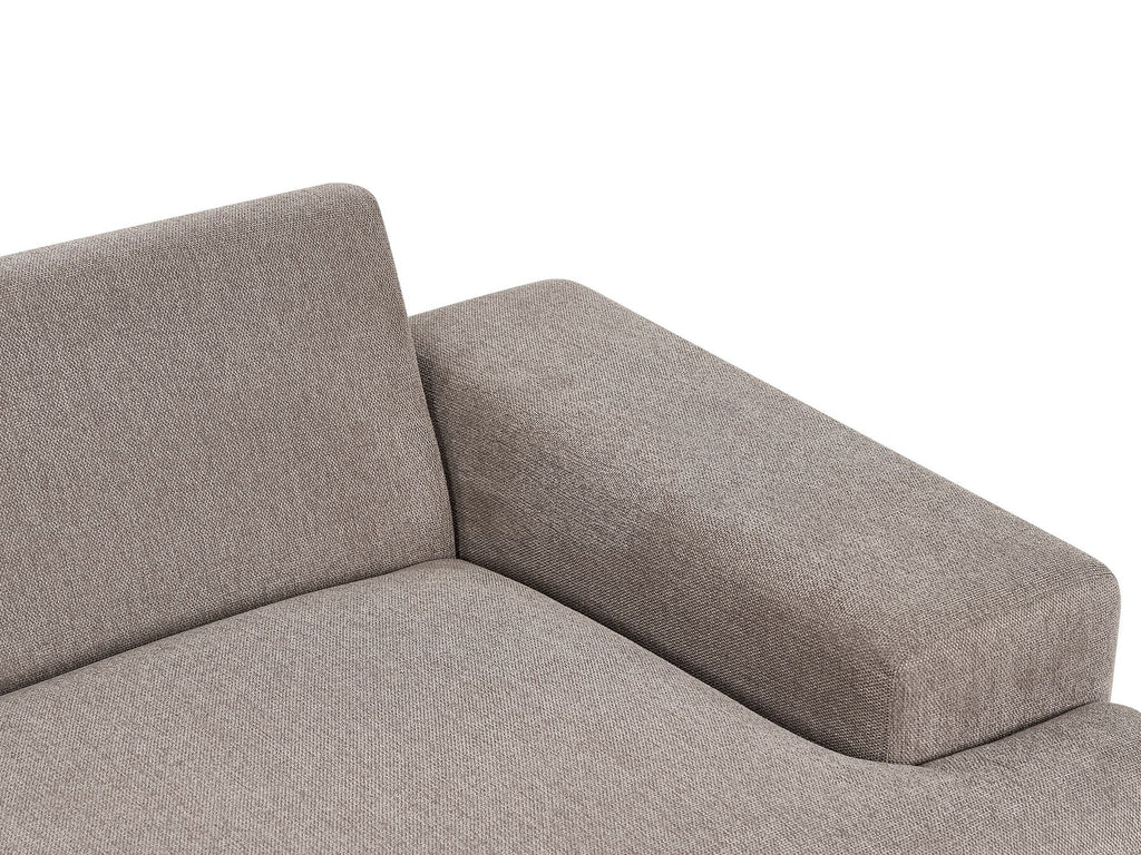 Corner Sofa MARIFERD Fabric Light Brown 3 Seater Left Hand