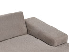Corner Sofa MARIFERD Fabric Light Brown 3 Seater Left Hand
