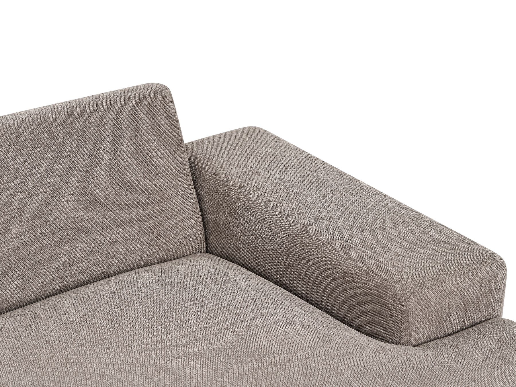 Corner Sofa MARIFERD Fabric Light Brown 3 Seater Left Hand