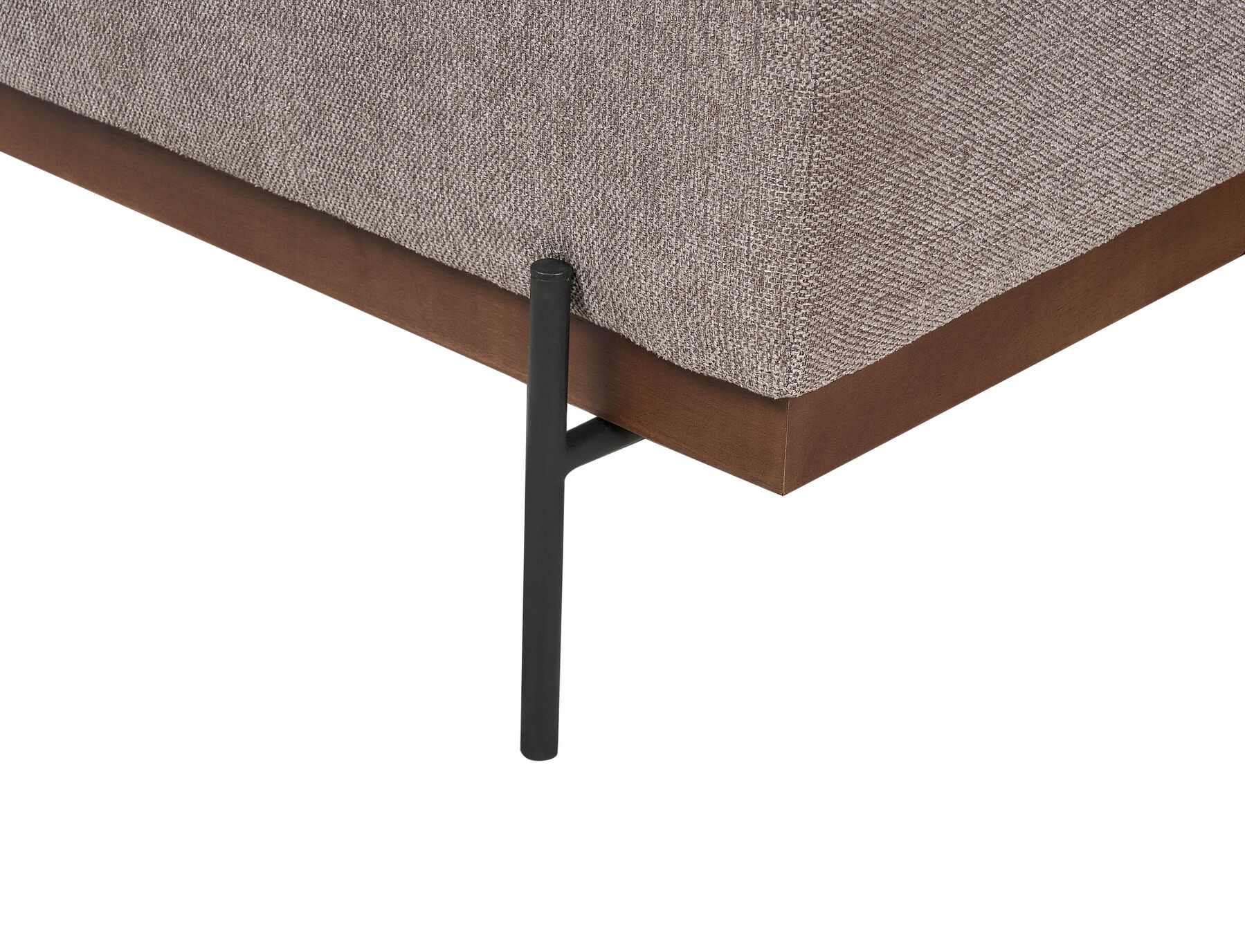 Corner Sofa MARIFERD Fabric Light Brown 3 Seater Left Hand