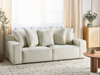 3 Seater Velvet Sofa Off-White VISKAN