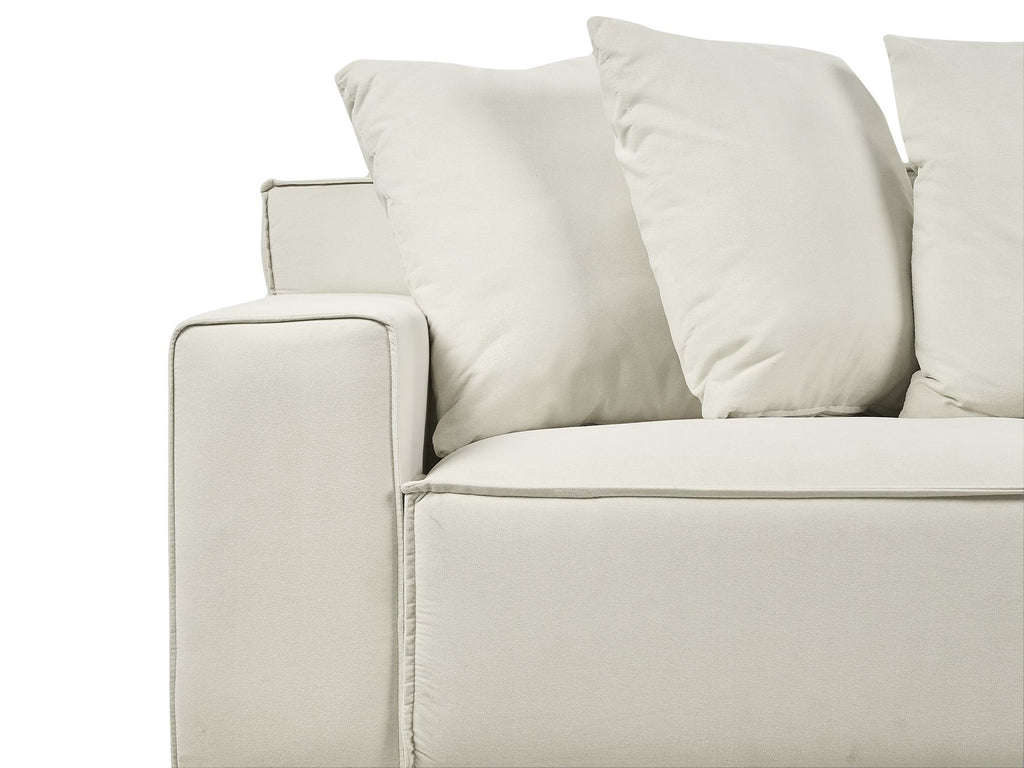 3 Seater Velvet Sofa Off-White VISKAN