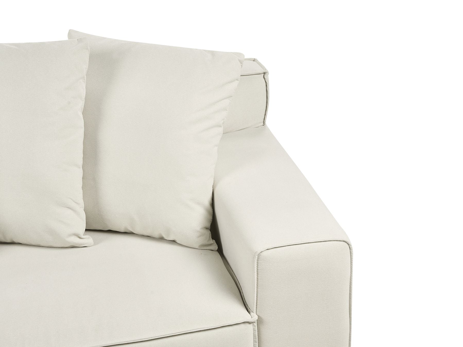 3 Seater Velvet Sofa Off-White VISKAN