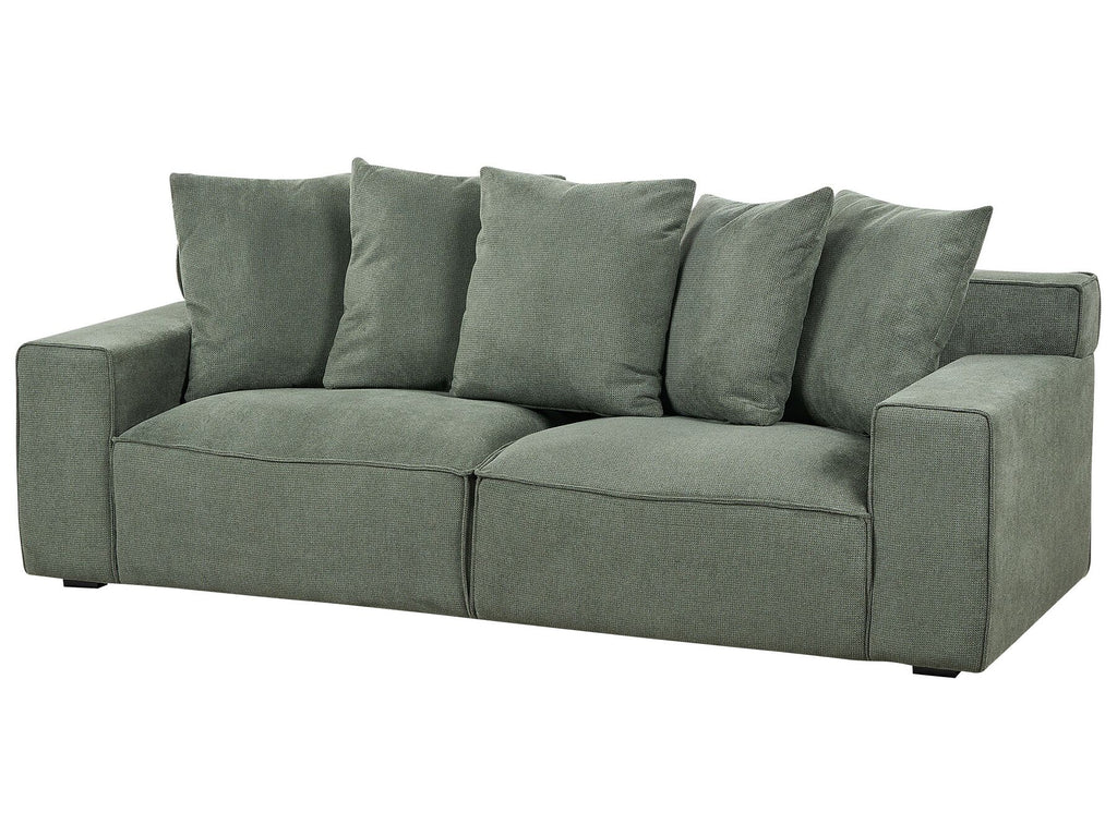 3 Seater Chenille Sofa Green VISKAN