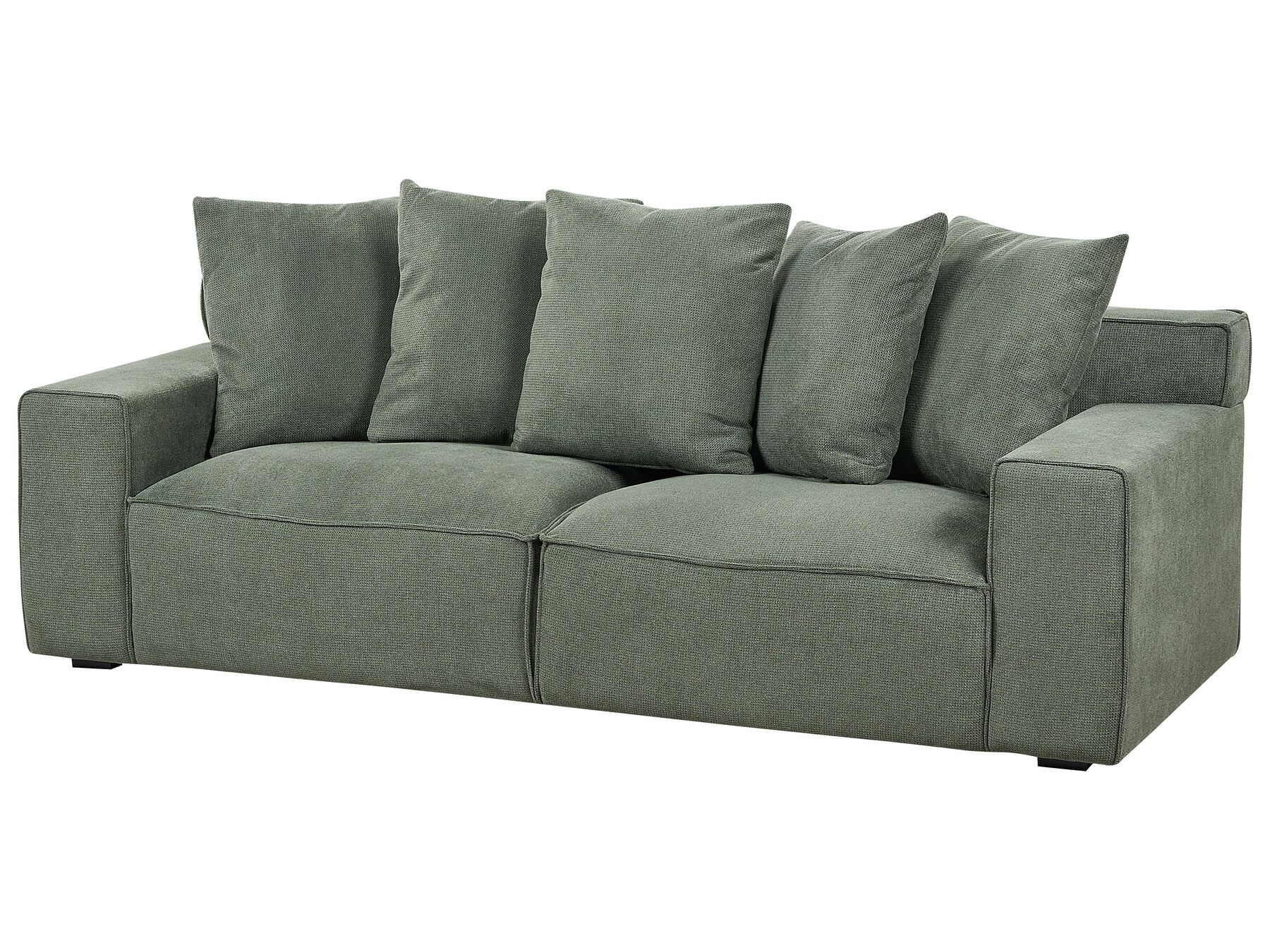 3 Seater Chenille Sofa Green VISKAN