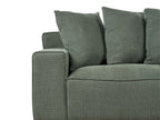 3 Seater Chenille Sofa Green VISKAN