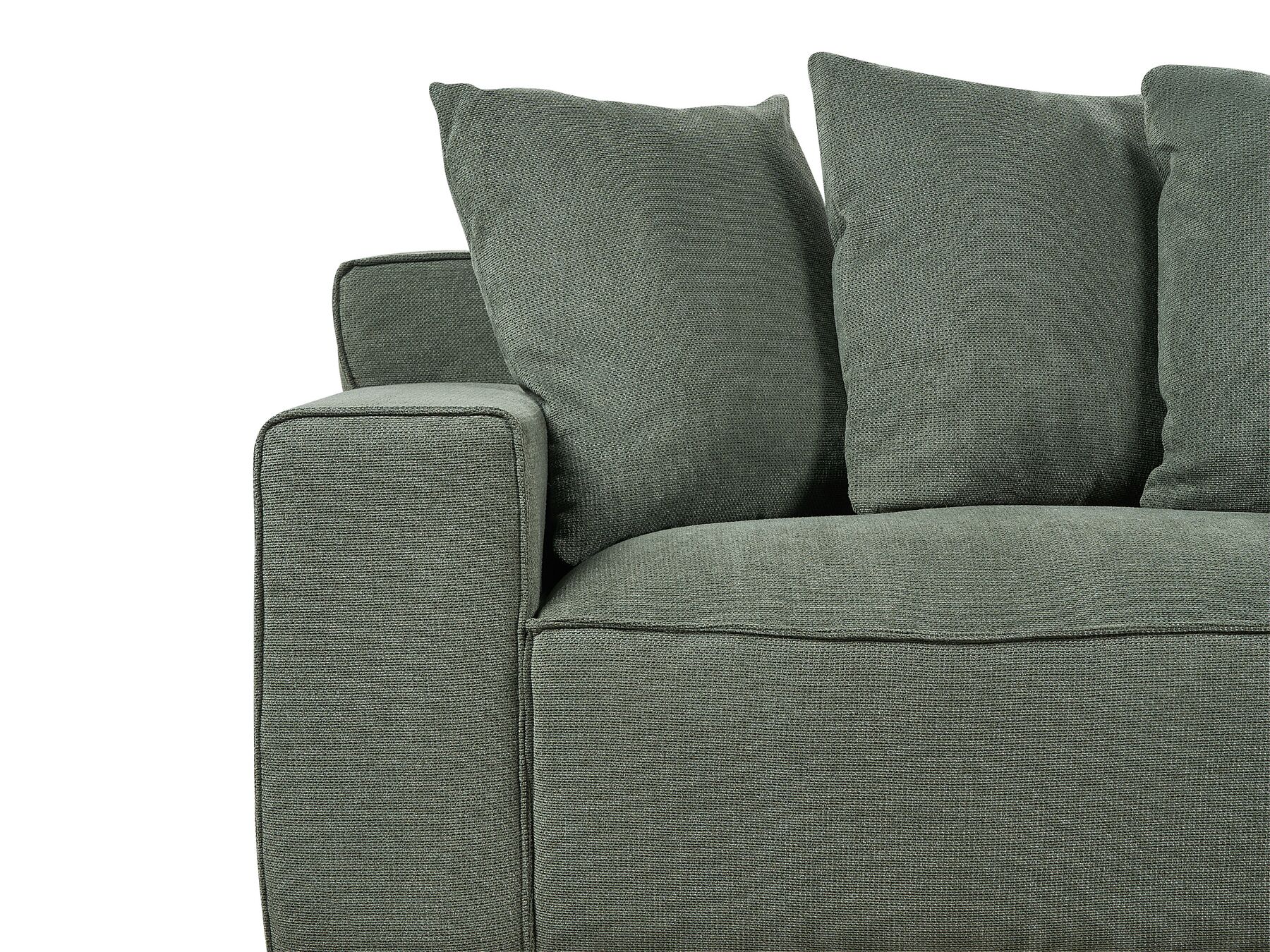 3 Seater Chenille Sofa Green VISKAN