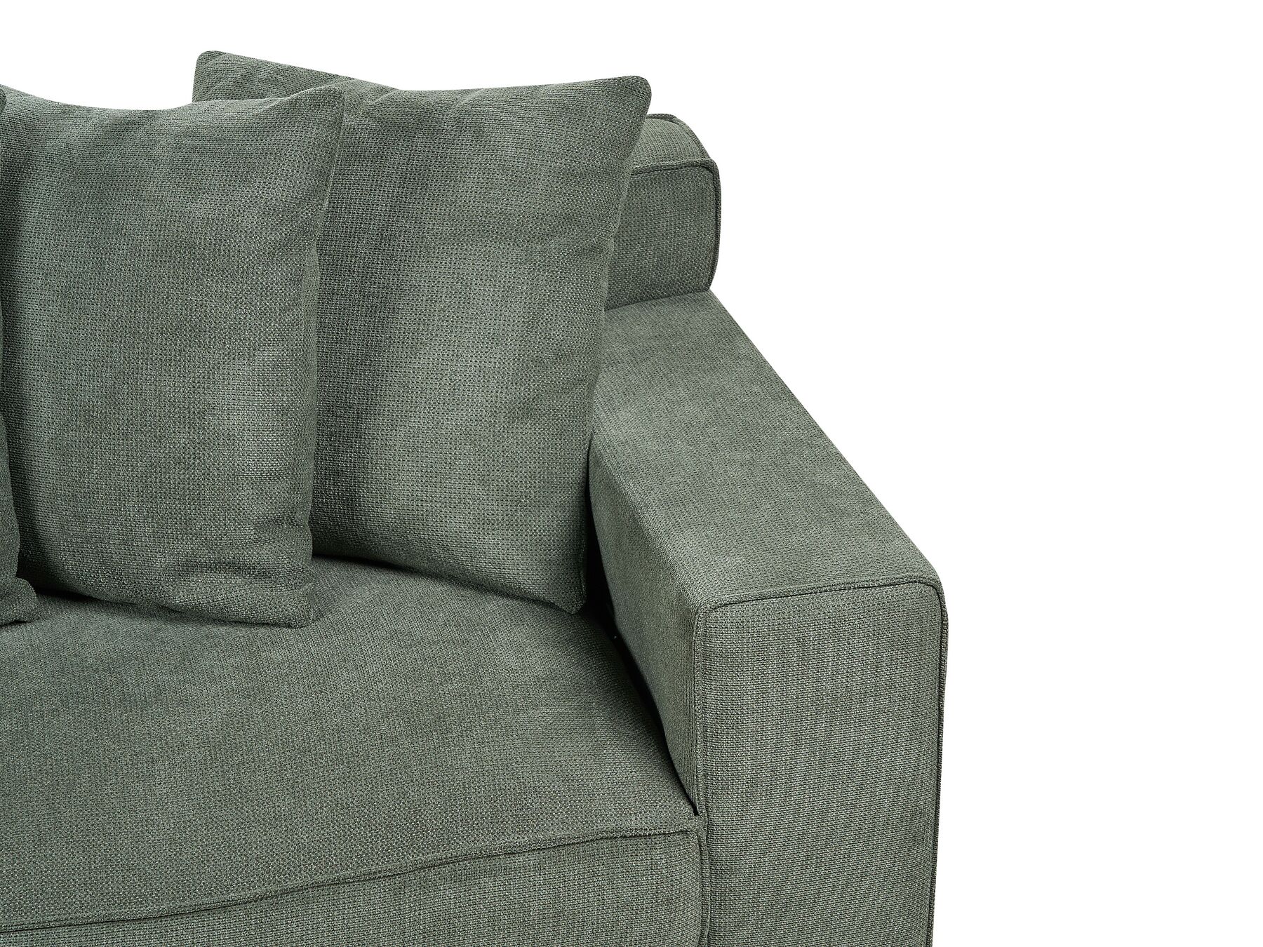 3 Seater Chenille Sofa Green VISKAN