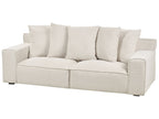3 Seater Chenille Sofa Off-White VISKAN