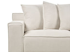 3 Seater Chenille Sofa Off-White VISKAN