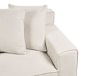 3 Seater Chenille Sofa Off-White VISKAN
