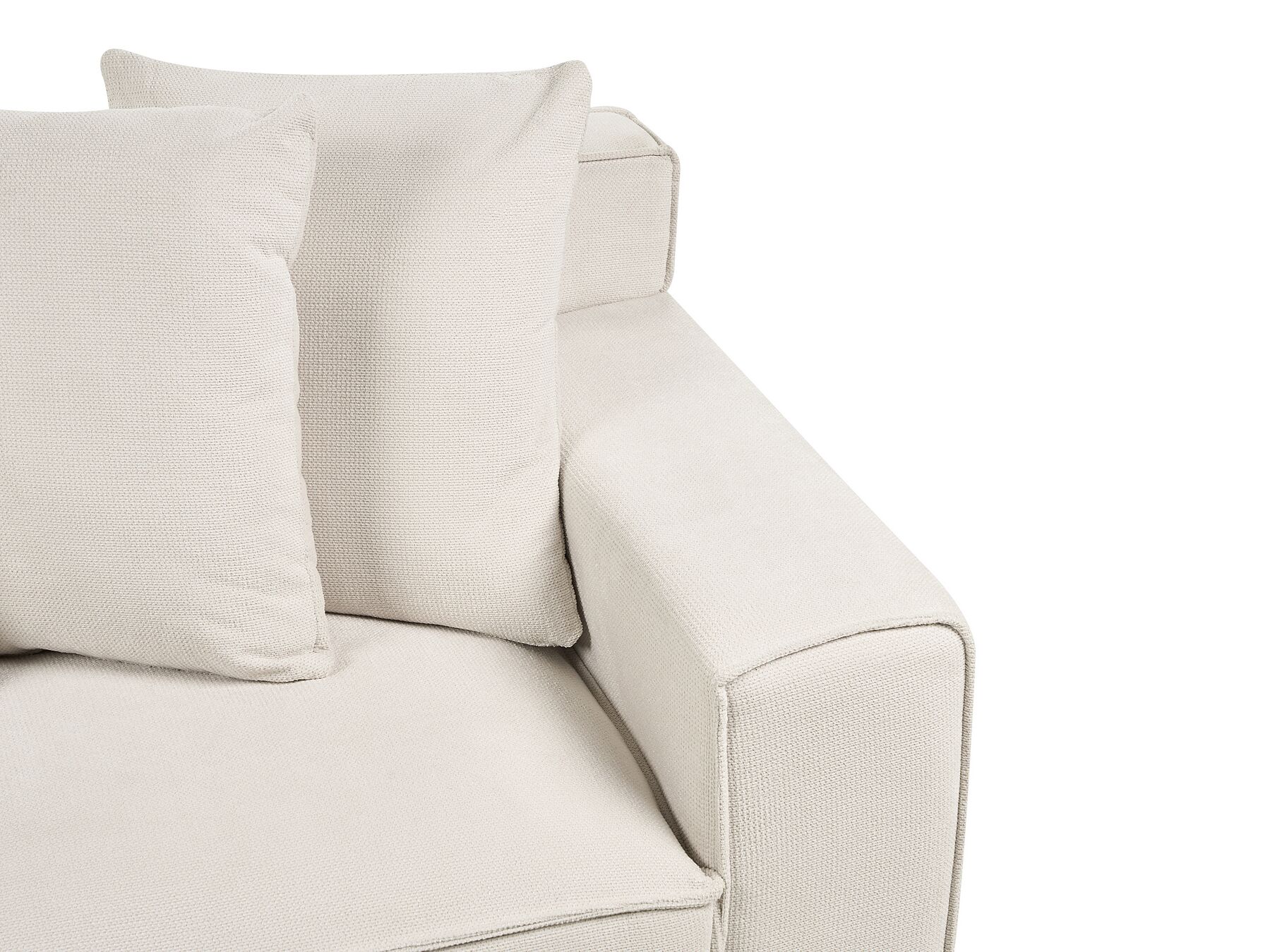 3 Seater Chenille Sofa Off-White VISKAN