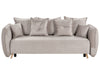 Sofa Bed Velvet Taupe with Storage 2 Seater