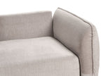 Sofa Bed VALLANES Velvet Taupe with Storage 2 Seater