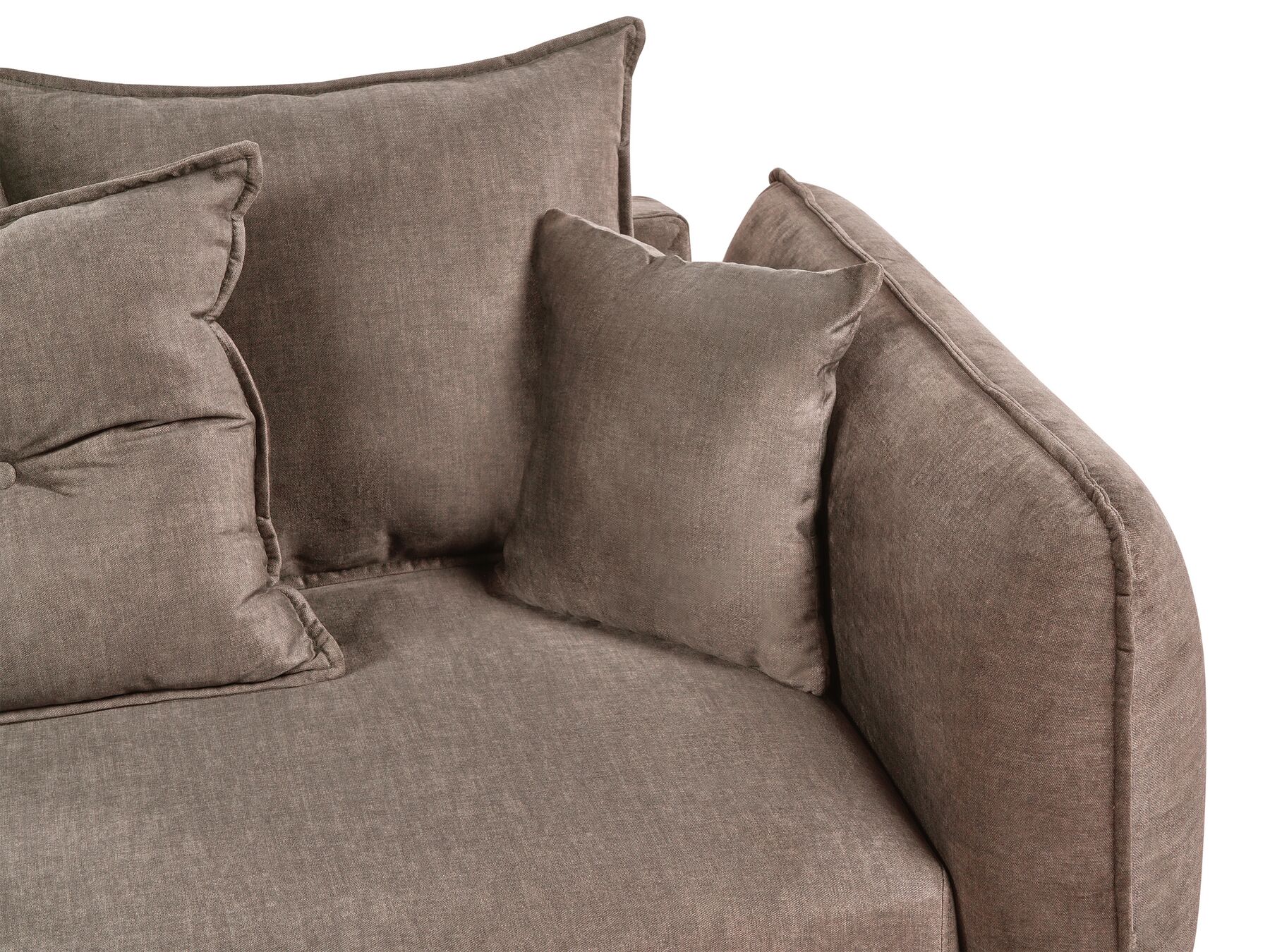 Sofa Bed VALLANES Velvet Light Brown with Storage 2 Seater