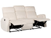 3 Seater Velvet Manual Recliner Sofa White