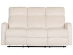 3 Seater Velvet Manual Recliner Sofa White VERDAL