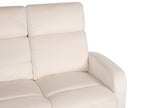 3 Seater Velvet Manual Recliner Sofa White VERDAL