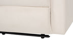 3 Seater Velvet Manual Recliner Sofa White VERDAL