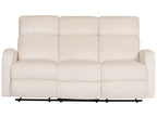 3 Seater Velvet Electric Recliner Sofa White VERDAL