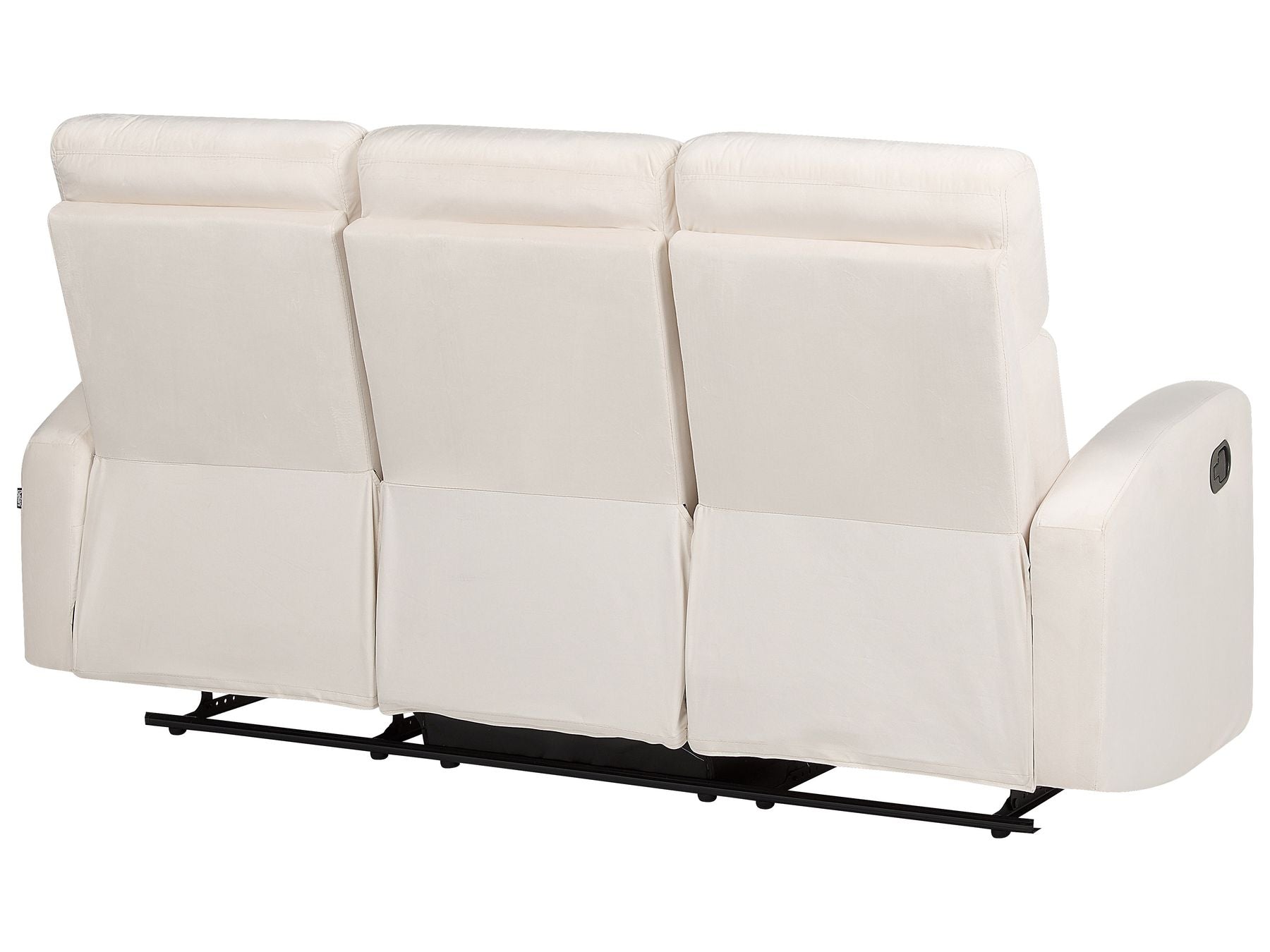 3 Seater Velvet Electric Recliner Sofa White VERDAL