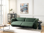 Fabric Electric Recliner Sofa with USB Port Green ULVEN