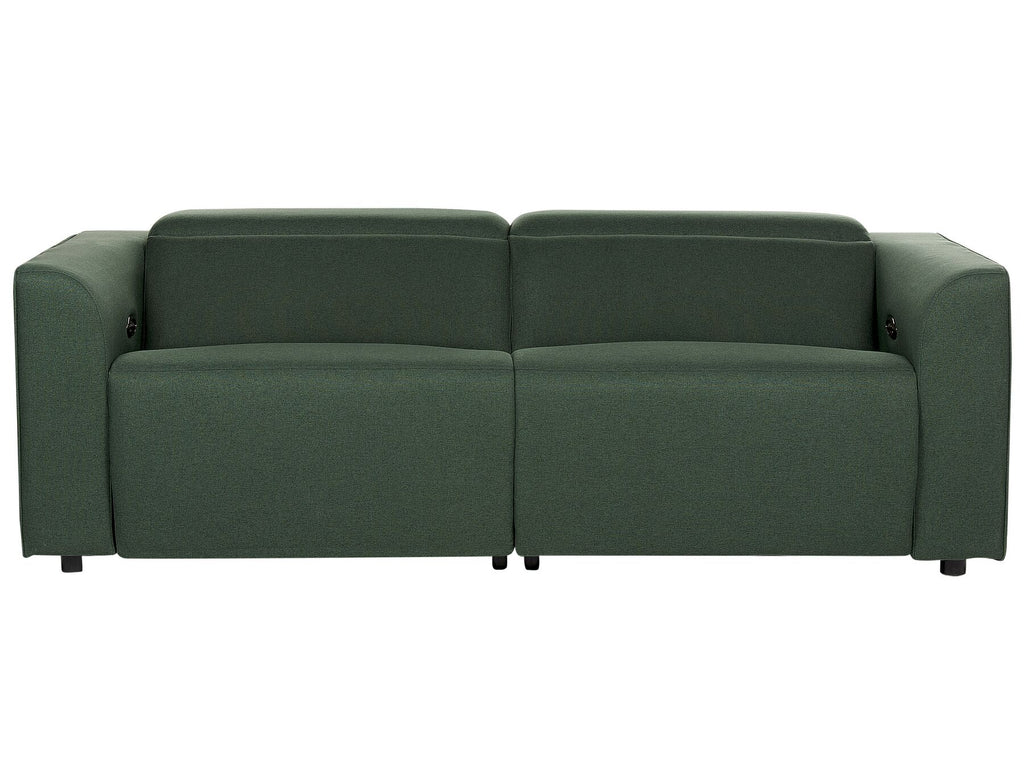 Fabric Electric Recliner Sofa with USB Port Green ULVEN