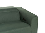 Fabric Electric Recliner Sofa with USB Port Green ULVEN