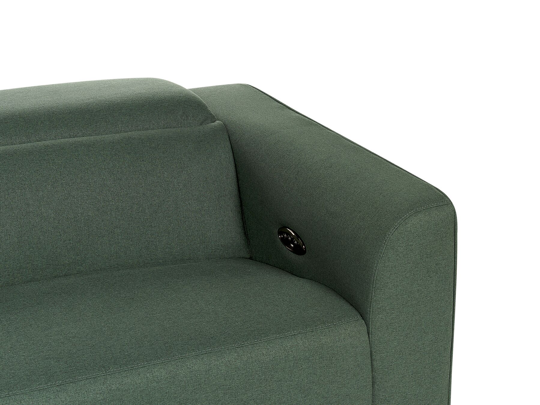 Fabric Electric Recliner Sofa with USB Port Green ULVEN