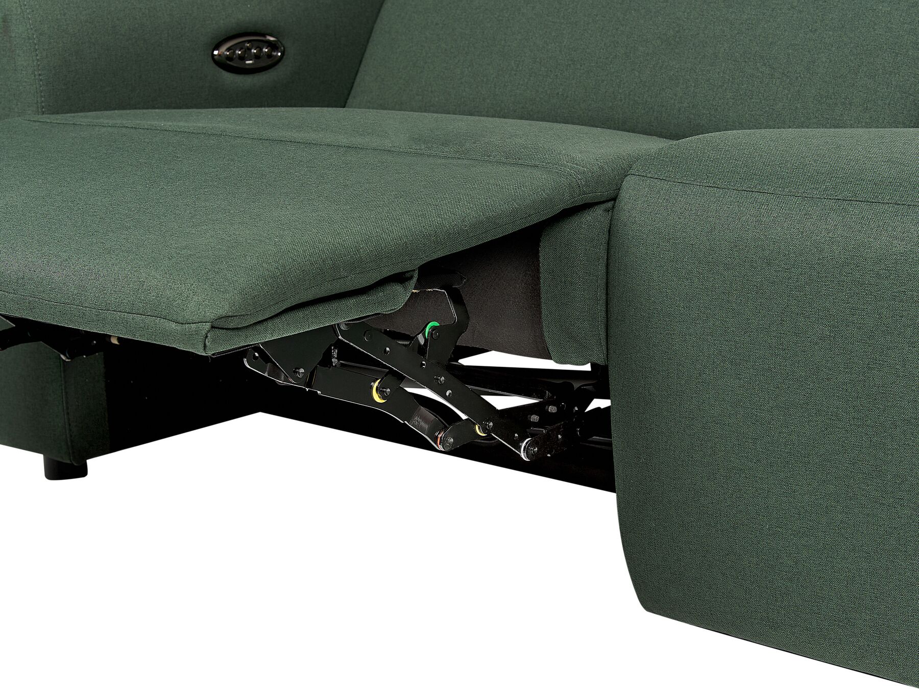 Fabric Electric Recliner Sofa with USB Port Green ULVEN