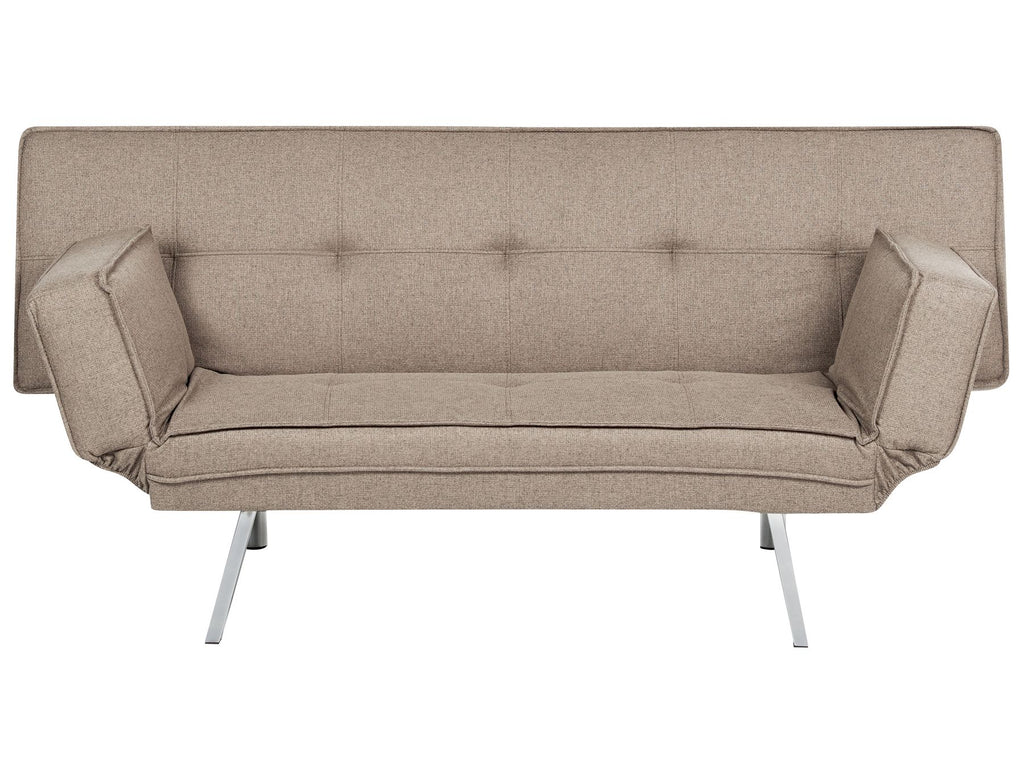 Sofa Bed BRISTOL Fabric Brown 3 Seater