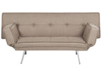 Sofa Bed BRISTOL Fabric Brown 3 Seater