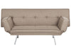 Sofa Bed Fabric Brown 3 Seater