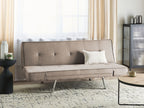 Sofa Bed BRISTOL Fabric Brown 3 Seater