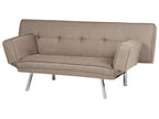Sofa Bed BRISTOL Fabric Brown 3 Seater