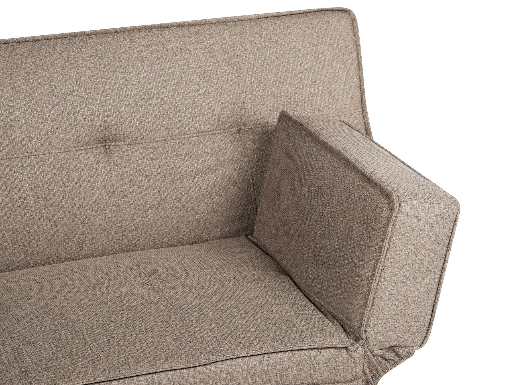 Sofa Bed BRISTOL Fabric Brown 3 Seater