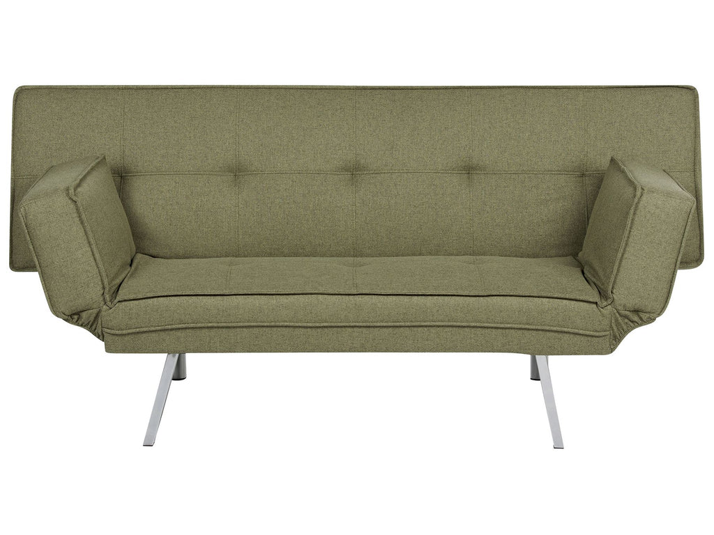 Sofa Bed BRISTOL Fabric Olive Green 3 Seater