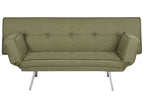 Sofa Bed BRISTOL Fabric Olive Green 3 Seater